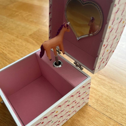 Children's music jewelry box with mirror and unicorn Floss & Rock new