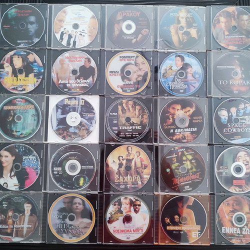 DVDs used with Greek subtitles from personal collection