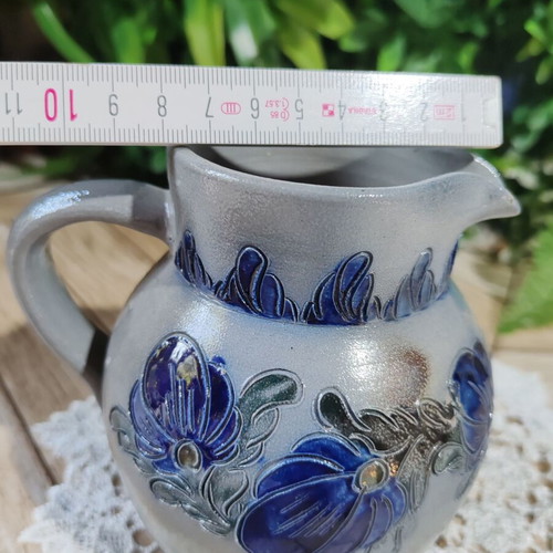 Authentic French ceramic jug from Alsace Krumeich Hubert Betschdorf 0.5L
