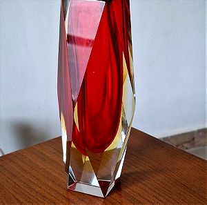 Sommerso Red Vase in amazing condition 16.5 εκατοστά