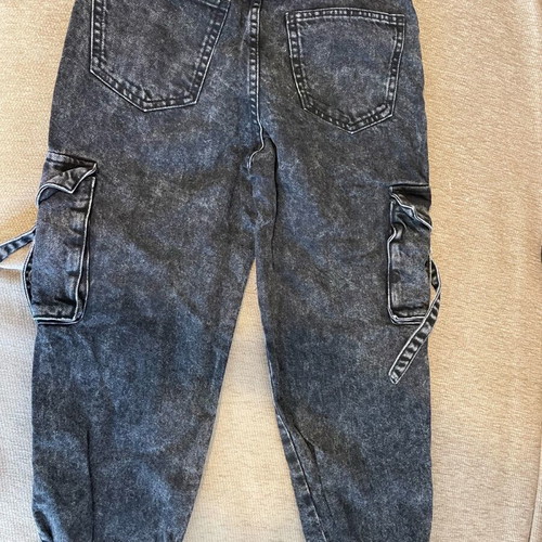 Cargo women's pants new, black denim, size 34