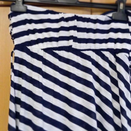 Benissimo dress white-blue striped, long, like new