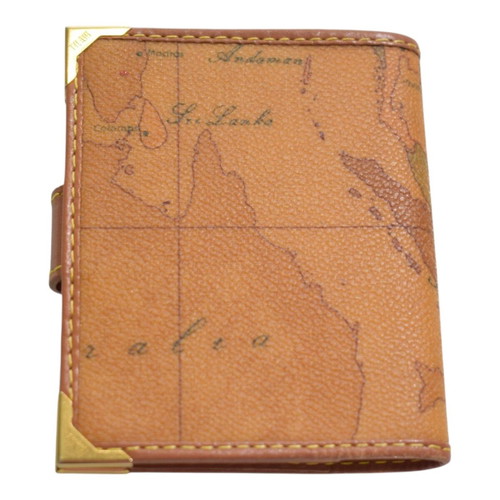Alviero Martini 1A Classe Geo Classic Card Holder like new, brown map design