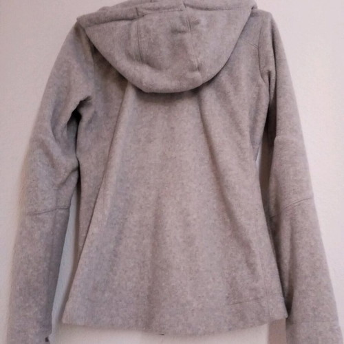H&M fleece jacket gray with hood, like new, size S