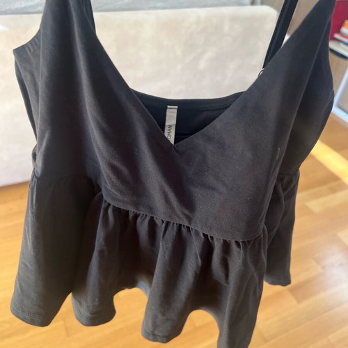 Pink Woman cotton blouse black, like new, size S