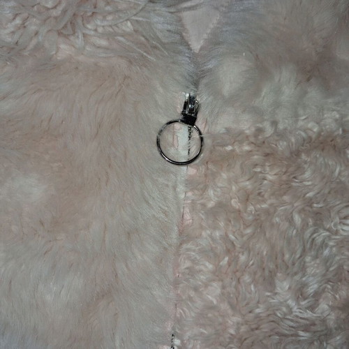 Zara sleeveless fur vest like new for girl 10 years beige