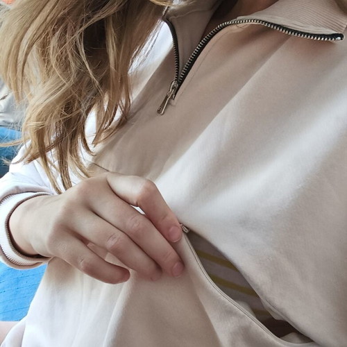 Maternity and Nursing Tracksuit beige size L like new