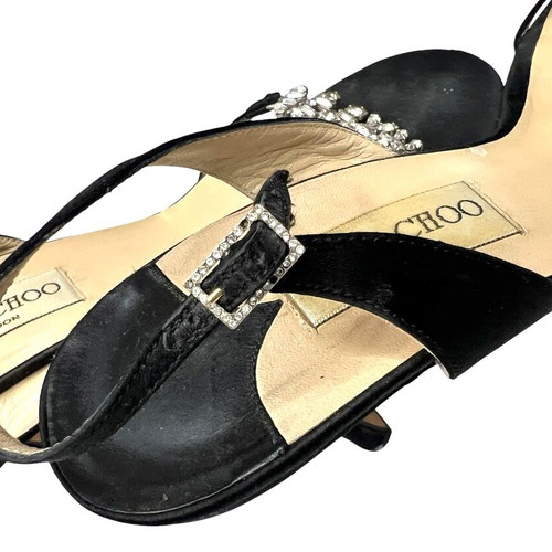 Jimmy Choo diamond satin heels size 40, black
