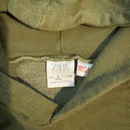 Zara sweatshirt size 6 116 green like new