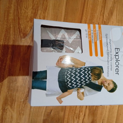 Cangaroo Explorer ergonomic baby carrier, grey-white