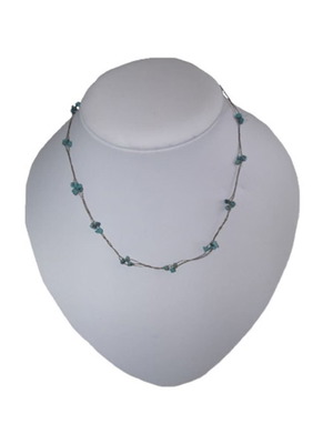 Κολιέ αλυσίδα με ημιπολύτιμους λίθους