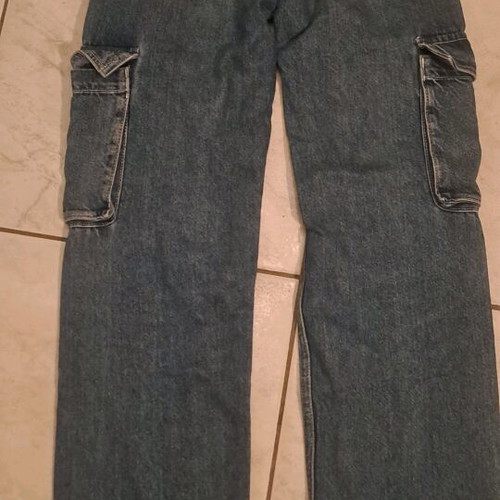 Bershka denim cargo pants like new, blue, size XS