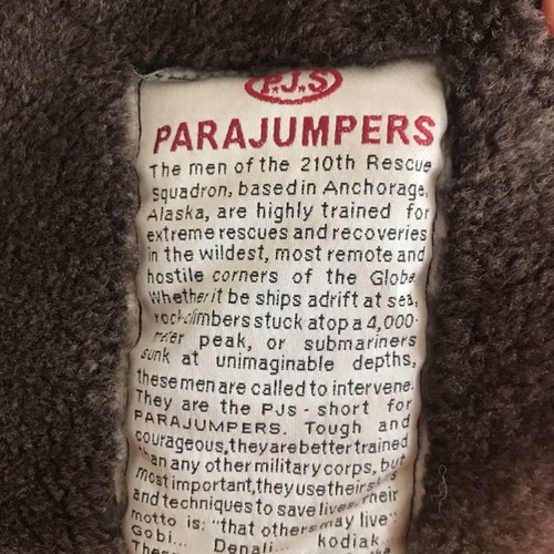 Parajumpers jacket used, leather unisex size medium brown