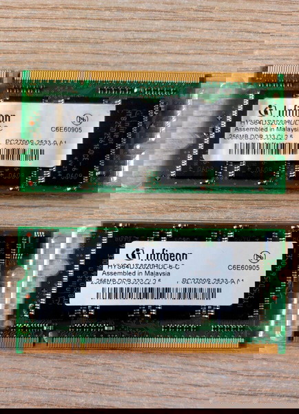 2 x Μνήμες RAM DDR 256MB