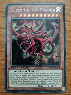 Slifer The Sky Dragon SBC1 Secret Rare 1st edition Near Mint