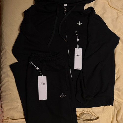 Alo Yoga unisex tracksuit set new, black, size XL
