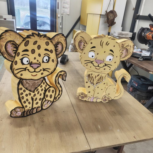 Jungle theme figures set custom made, lion, elephant, zebra, tiger, giraffe, monkey