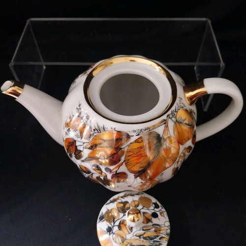 Vintage LFZ USSR tea set 3 pieces "Golden Autumn"