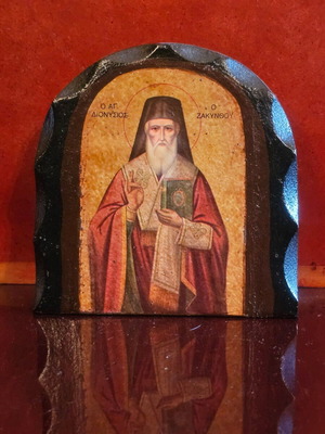Religious icon Saint Dionysios of Zakynthos used