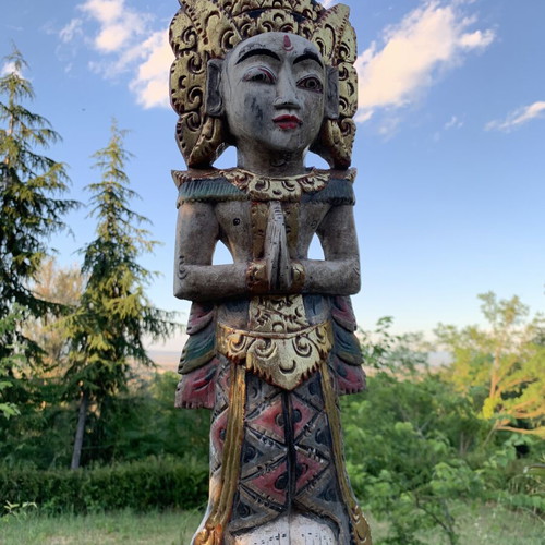 Balinese Wooden Statue of Hindu Deity Rama like new