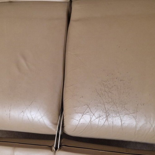 Living room sofa set used, multifunctional, adjustable arms and back, leather
