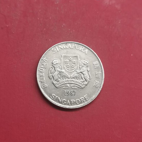Singapore 20 Cents Coin 1987 used