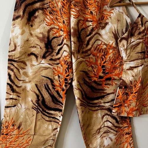 Set of pants and top made to order, multicolor, Tsantilís fabric