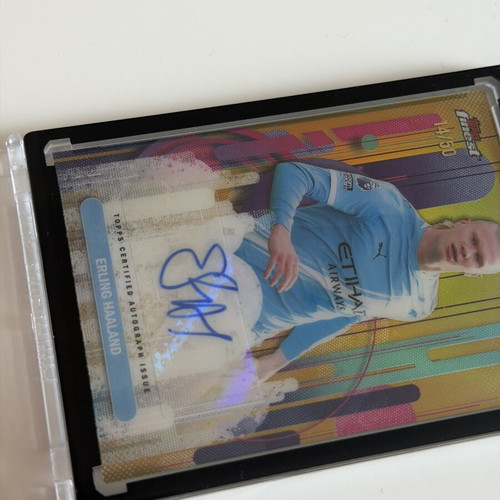 Erling Haaland Auto Topps EPL Finest /50 Manchester City card like new