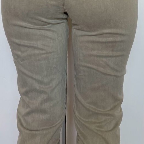 Khaki pants with elastic waist like new from ZARA