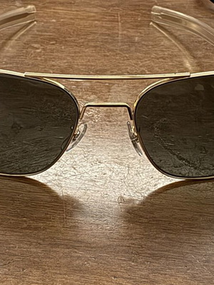 Randolph Engineering USA Aviator Commander sunglasses 23K gold plated like new