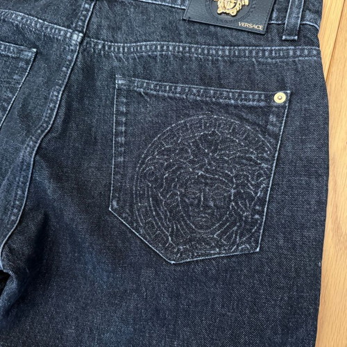Versace Medusa Ricamati jeans size 34 new, black cotton