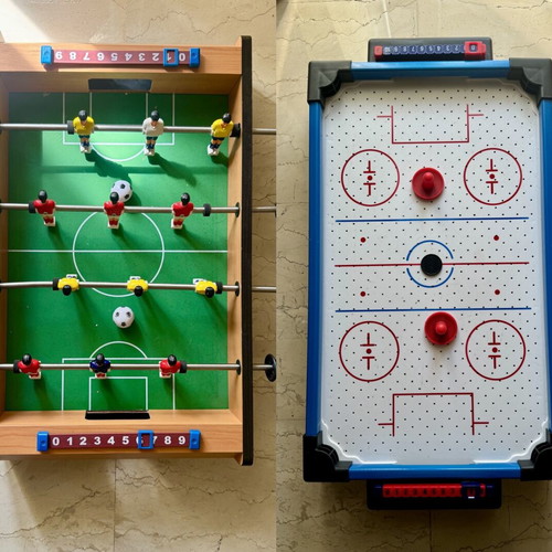 Air Hockey and Foosball Table Game like new, vintage