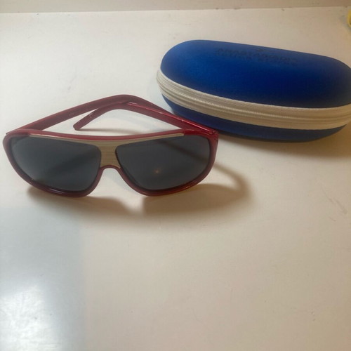 Children's sunglasses used with red frame and white detail