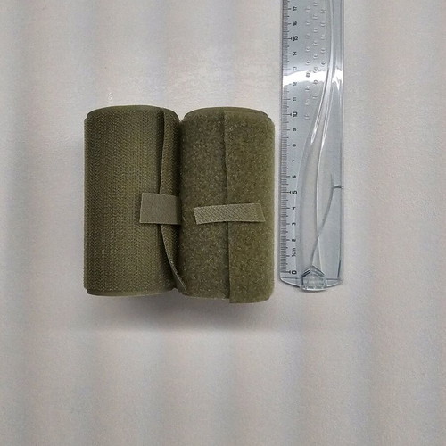 Velcro tape one meter in khaki and black, new
