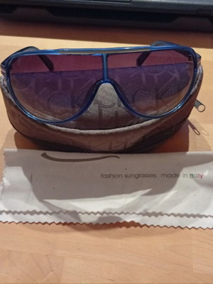 Calvin Klein sunglasses used, size S, blue, with case and cleaning cloth
