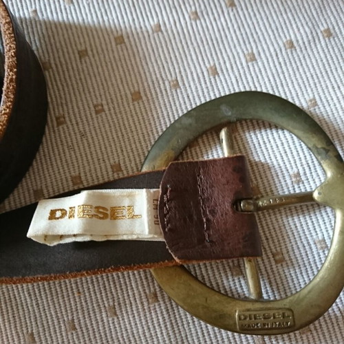 Diesel women's belt genuine leather 90/36 like new brown adjustable