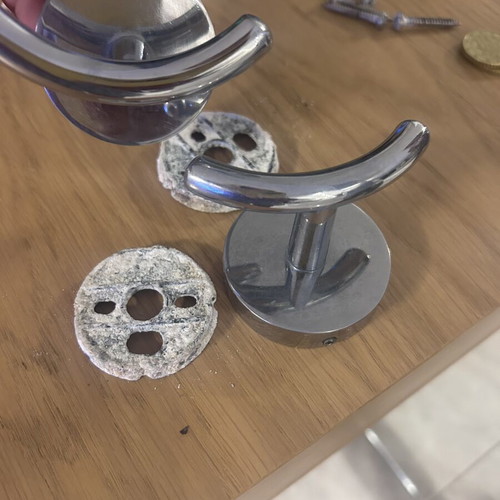 Bathroom hooks pack of 2 used, chrome stainless steel