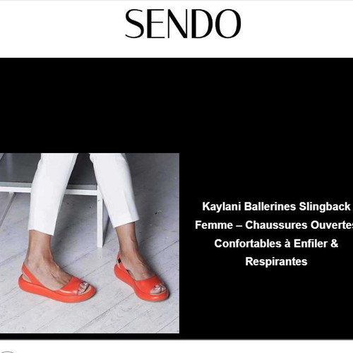 Sendo Orange Flat Sandals Size 38 New