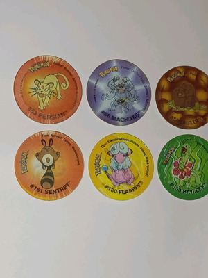 Τάπες 3d Pokémon Tazos 2 και 3 μεταχειρισμένες, σετ 6, Cheetos