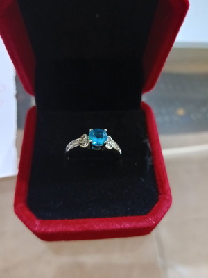 Ring 19mm like new, turquoise and silver