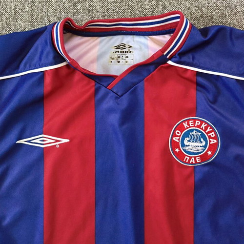 Kerkyra PAE Umbro football jersey used, size Small, season 2004-2005