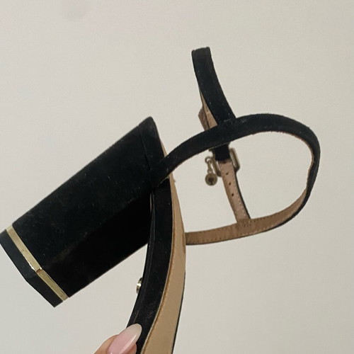 Strappy Sandals with Block Heel like new, size 37, black