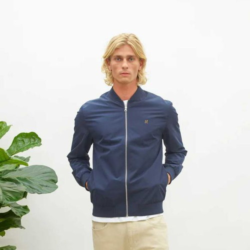 Nowadays Bomber Jacket new, men's size L, dark blue polyester
