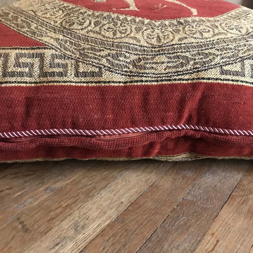 Large decorative pillow retro vintage antique unused