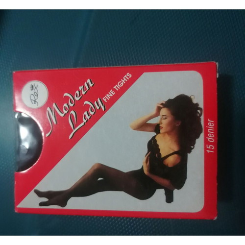 Vintage tights new, pack of 8, black and beige