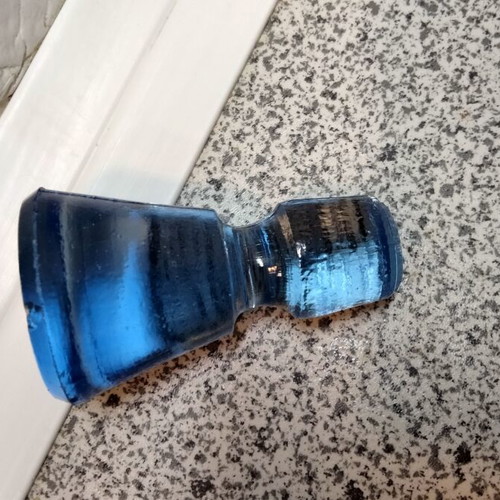 Vintage blue glass liqueur decanter