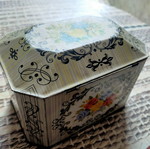 Metal box with flowers