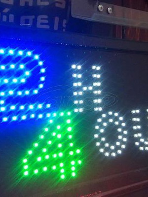 LED light sign 24 hours 50x25cm new