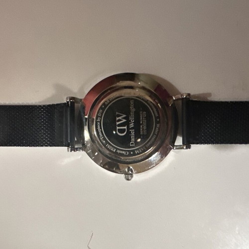 Daniel Wellington Petite Ashfield women's watch 32mm battery with black metal bracelet