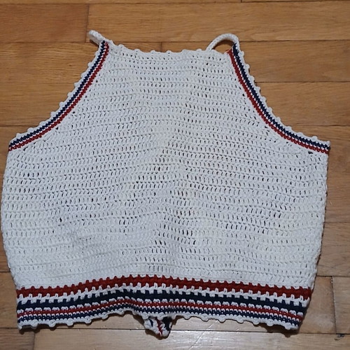 Pull & Bear white knitted top tied at back size Small like new